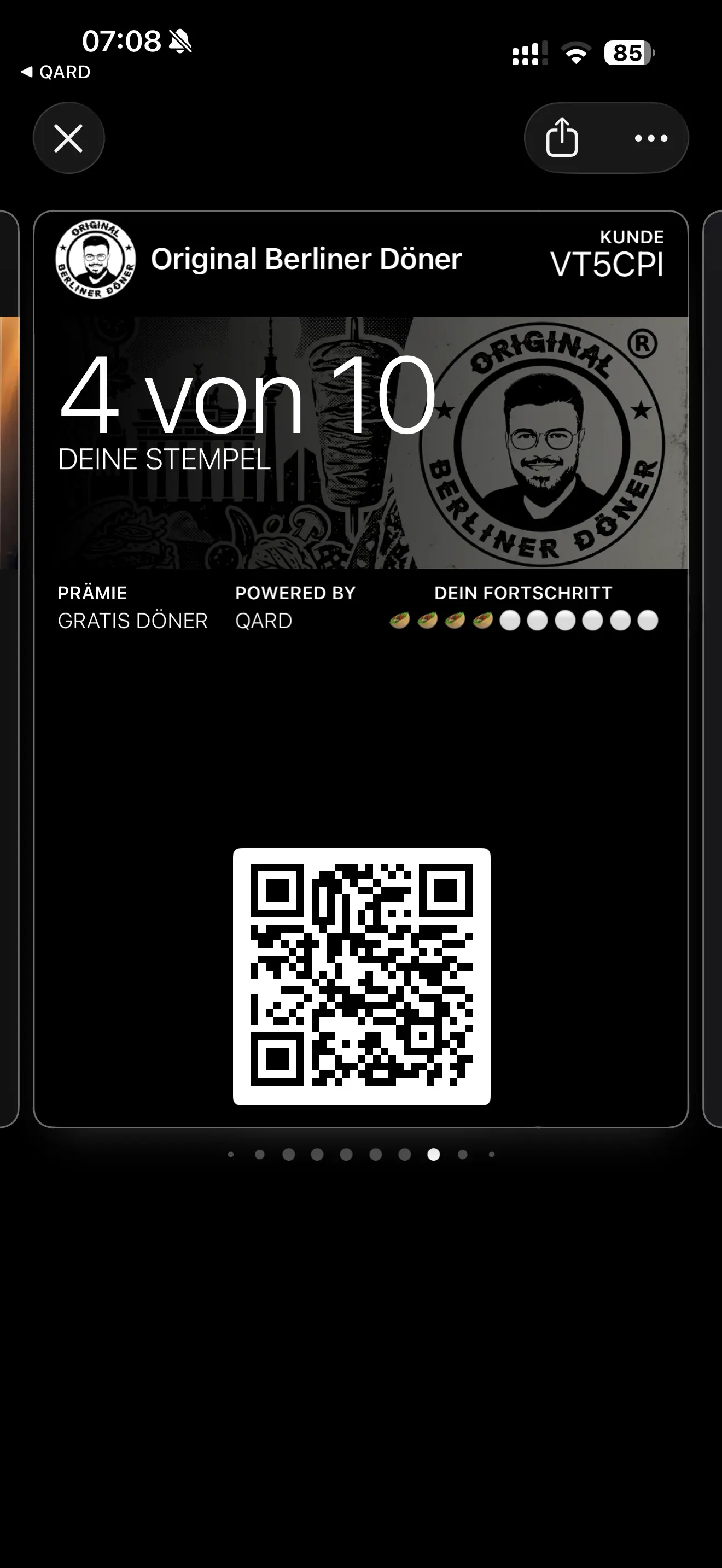 QARD Wallet-Stempelkarte
